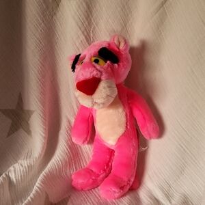 Pink Panther Think Pink Vintage Stuffed Animal Plush 2000 Y2K Stuffed Animal 11"